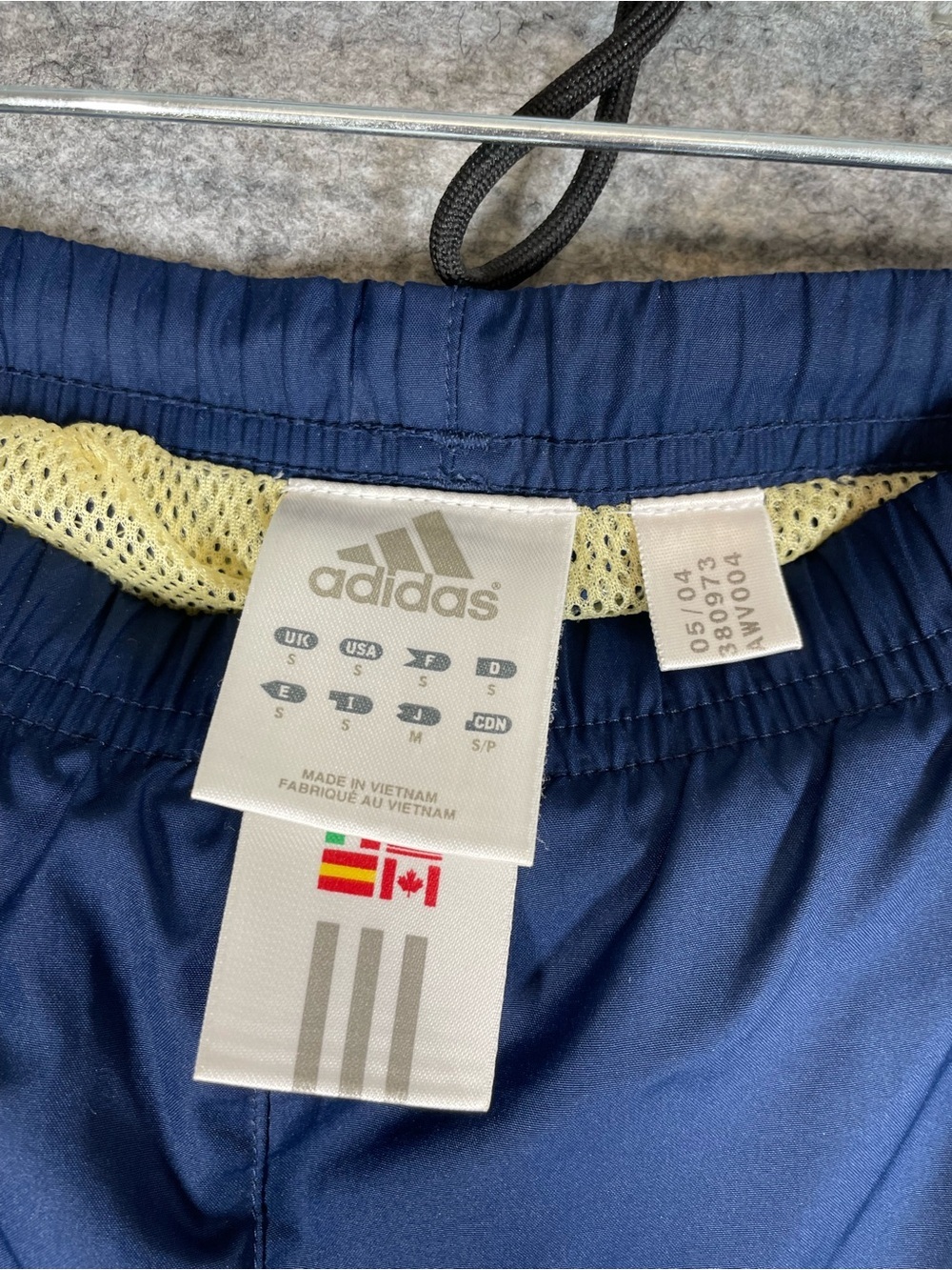 Vintage Y2K Adidas Track Pants Blue Small Athletic Windbreaker Joggers Training - Picture 11 of 15